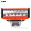 Lames de rasoir de rasage de barbe à 5 lames flexibles Razor